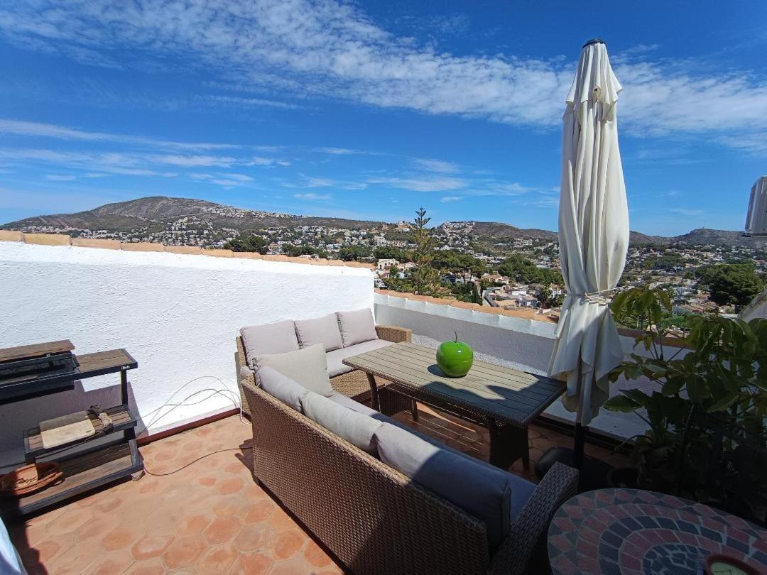 Апартаменты Atico-Penthouse En Moraira Con Vistas Al Mar Теулада Экстерьер фото